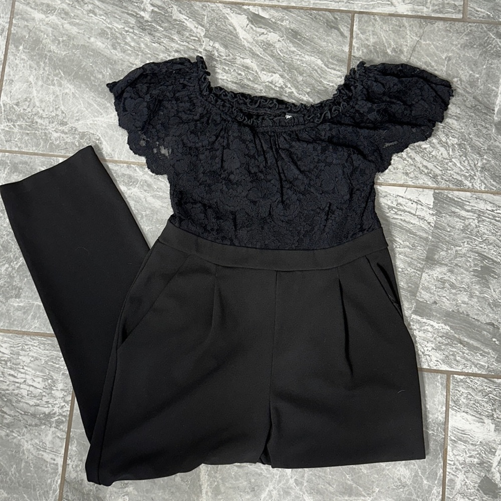 EXPRESS | black lace jumpsuit